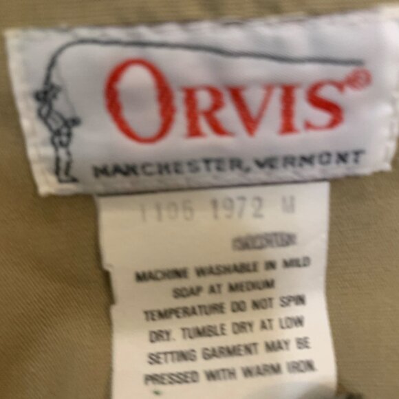 Vintage Orvis Tan Cotton Outdoor Safari Vest W/‎ Patches & Multiple Pockets Sz M - Picture 4 of 9